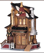 Lemax Lucy’s Chocolate Shop Holiday Village Train Lighted Building