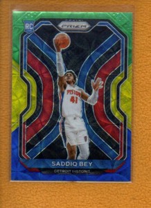 Saddiq Bey 2020-21 Panini Prizm BK Rookie Choice Blue Yellow & Green RC #284