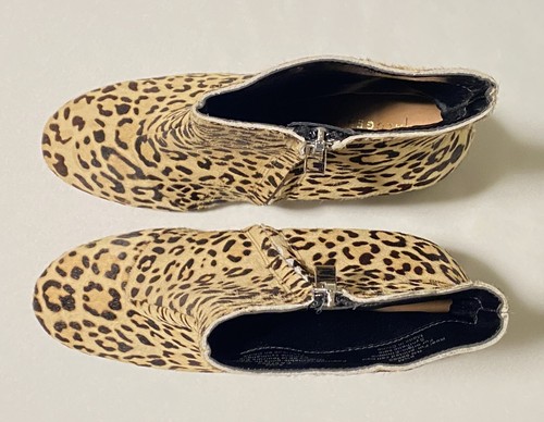 NWOB Halogen Haalexa-P Leopard Calf Hair Women Zip Bootie Size 6.5M MSRP $129.95 - Picture 10 of 24