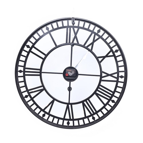 Gold Vintage Wanduhr Uhr Analog Küchenuhr Globus Retro Römische Zahlen Ø80cm DHL - Bild 5 von 17