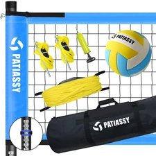 32ft Professional Volleyball Net Set Heavy Duty Portable with Poles Pump Outdoor