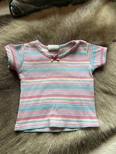 VTG 1980s Baby Girl Cherokee Pastel Striped Shirt 24 Months