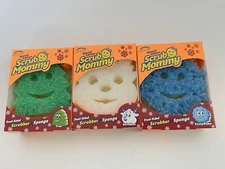 Lot Of 3 - Scrub Daddy Scrub Mommy Special Edition Winter Dual Sided Sponges