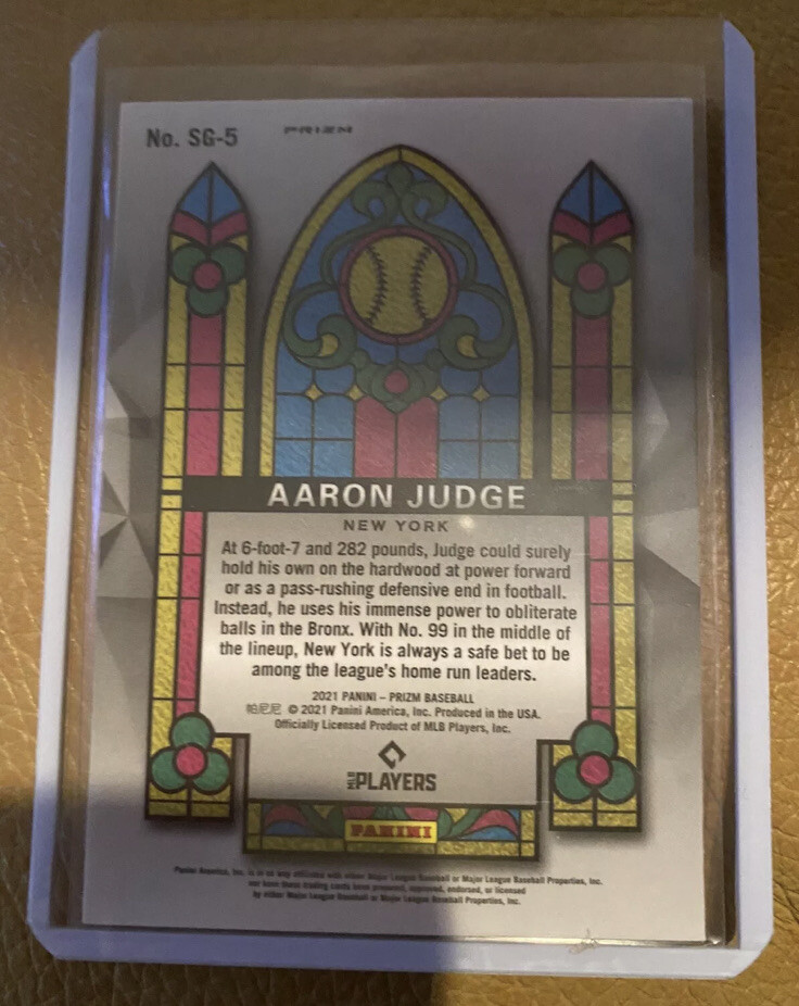 2021 Panini Prizm - Stained Glass Aaron Judge #SG-5 White Wave
