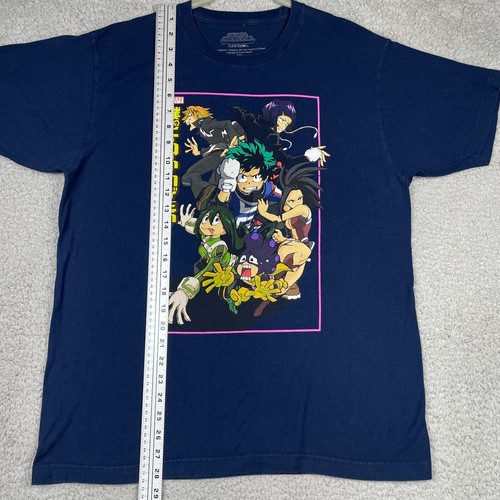 My Hero Academia T Shirt Anime Action Funimation Navy Blue Mens Size Large - Picture 4 of 9