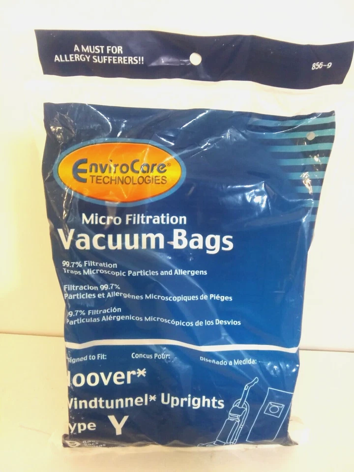 Envirocare Technologies Hoover 8569 Windtunnel Upright Vacuum Bags Type Y 9 Pack - Image 3 of 4
