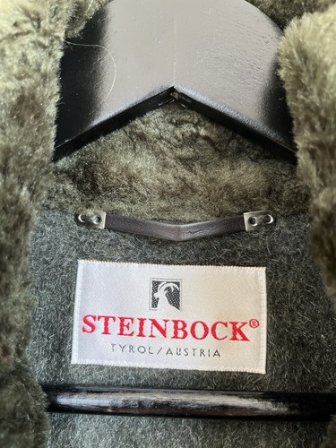 Steinbock Loden Wool Austrian Green Poncho Cape Coat sz US12 A/D 42 - Picture 14 of 19