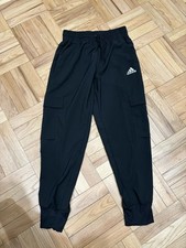 adidas Essentials Cargo Pants Mens Black Casual Athletic Bottoms HA4348 Small