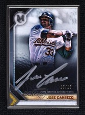 2023 Topps Museum Collection Framed Silver Frame 15/15 Jose Canseco Auto 1cc7