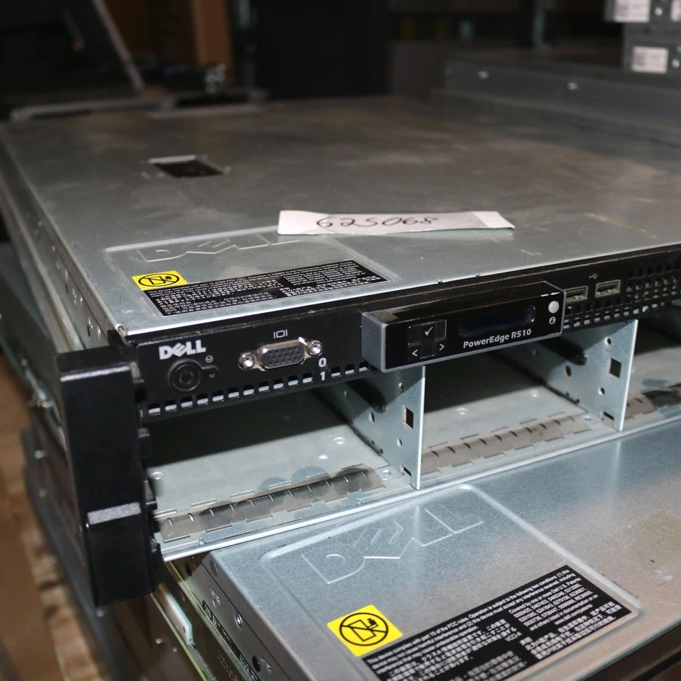 Dell PowerEdge R510 E12S/E13S 2× Xeon E5620 2.4GHz 2× 502W PSU (Bare Chassis) - Image 2 of 4