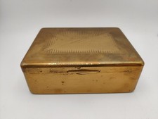 Abdulla & Co. Vintage Brass Engraved And Embossed Trinket Box Wooden Lined S9020