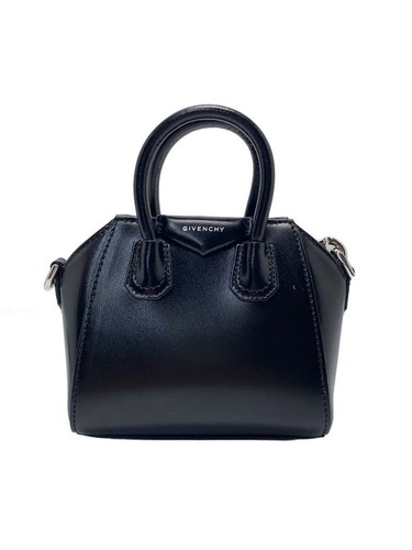 GIVENCHY Shoulder Bag ANTIGONA Micro leather BLK handle partially damaged Used