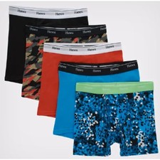Hanes Originals Boys' Medium Assorted 5 Pack Boxer Brief Underwear G28-23
