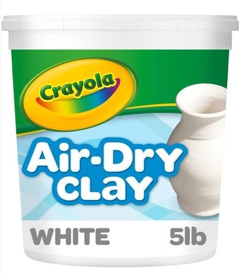Crayola Air-Dry Self-Hardening Modeling Clay, 5LB Bucket, White