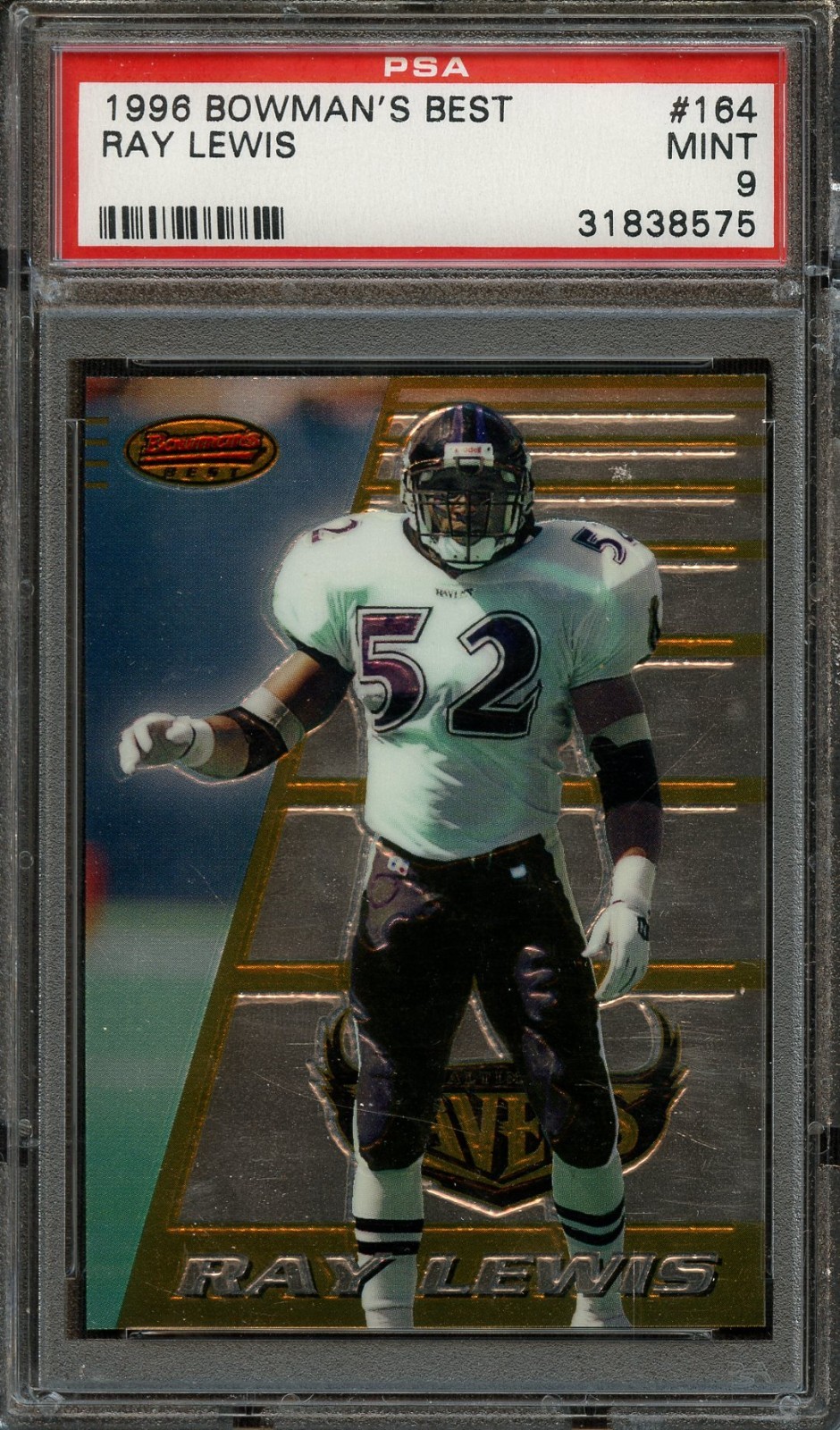1996 Bowman's Best #164 Ray Lewis RC PSA 9 - Ravens