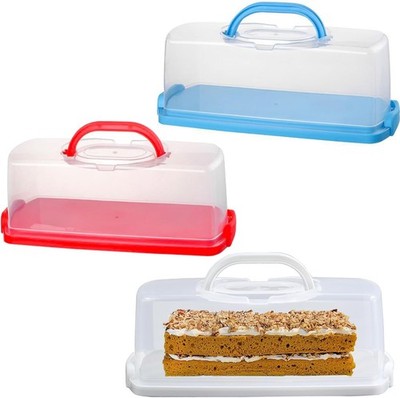 Bread Stora Container With Handle, Plastic Box With Clear Airtight Lid