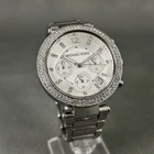 Orologio Michael Kors Parker Donna MK 5353 Cristalli Argento MK5353 Data Batteria Nuova
