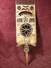 !! ANTIQUE dated 1865 WELL CARVED SPINNING WHEEL DISTAFF FOLK ART SWEDEN SWEDISH