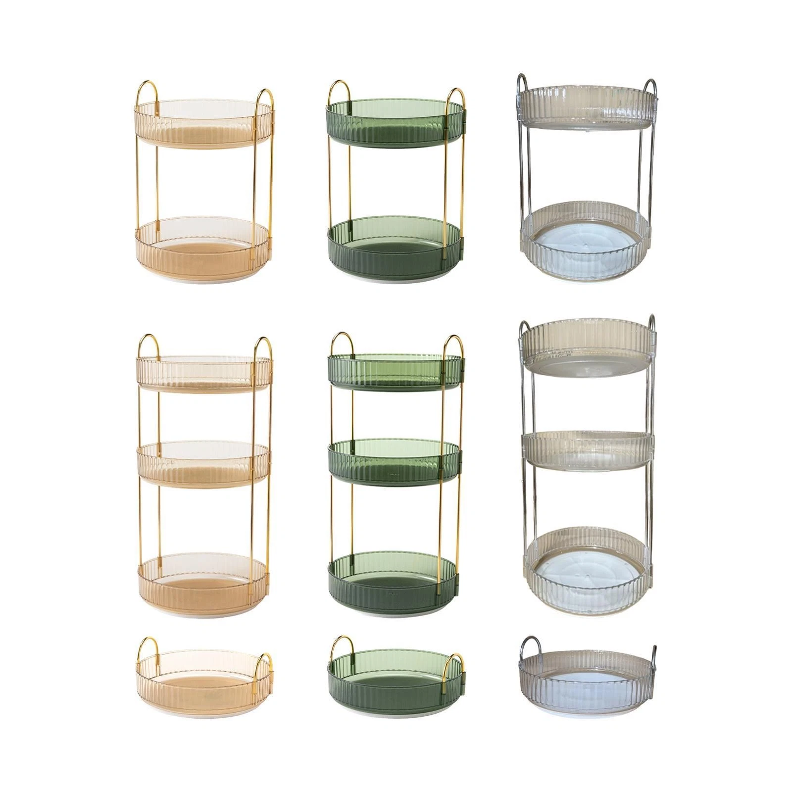 Rotating Makeup Organizer Cosmetics Display Case Multifunction Container