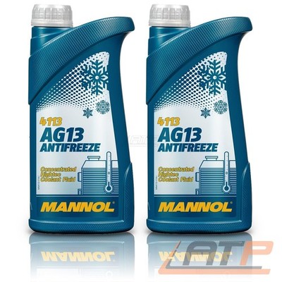 MANNOL 2x 1 L LITER ANTIFREEZE AG13 HIGHTECH KÜHLERFROSTSCHUTZMITTEL GRÜN