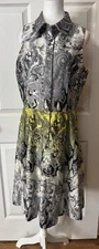 Rickie Freeman Teri Jon Sleeveless Snakeskin Dress Size 12 Fit & Flare Edgy