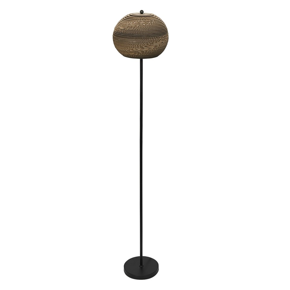 OSRAM Lampadaire Decor Cardboard Ball marron en carton ondulé
