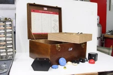 Vintage 1950s Courtauld Atomic Model Kit w/  Wood Case Griffin & George S33-418