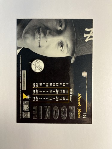 Pinnacle Aficionado 1996 Derek Jeter Novato RC #163 ¡¡Los Yankees de Nueva York!!️5 WS🏆MVP - Imagen 2 de 2