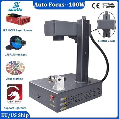 100W JPT M7 Mopa Fiber Laser Engraver Machine Support Color Marking Auto Focus
