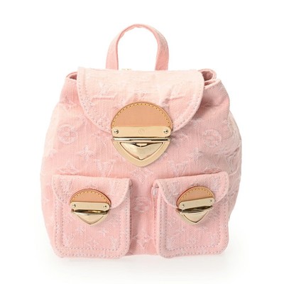 AUTH LOUIS VUITTON MONOGRAM DENIM VENICE BACKPACK M13031 WASHED PINK WOMEN'S F/S
