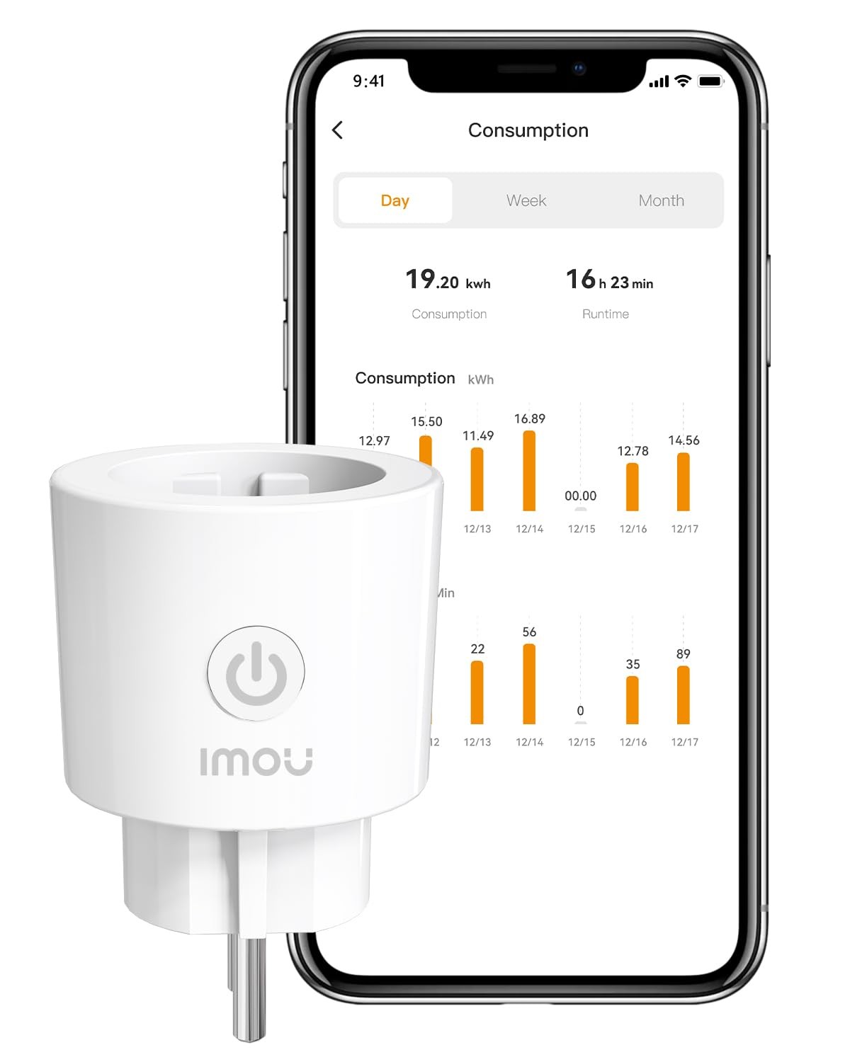 Prise WiFi IMOU CE2P 16A domotique avec surveillance énergie maison