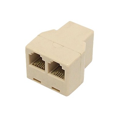 1- bis 2-Buchse-Buchse Jack Splitter-Koppler RJ11 Modulares Telefonkabel