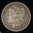 1897-O Morgan Silver Dollar - Fine Details: Engraved Love Token