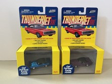 JOHNNY LIGHTNING ThunderJet 500 Lot Of 2 HO Scale 1969 GTO Pull-Back Racers