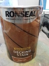 Ronseal 39081 Quick Drying Decking Stain Golden Cedar 5 litre