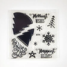 Christmas Holiday B1576 Clear Unmounted Stamp Set