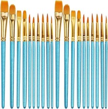 Paint Brushes, 20 Pcs Face Paint Brushes for Children Watercolor, Acrylic and O