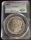 1880 S MS61  Morgan Silver Dollar $1 Brilliant Uncirculated BU 90% Silver Coin