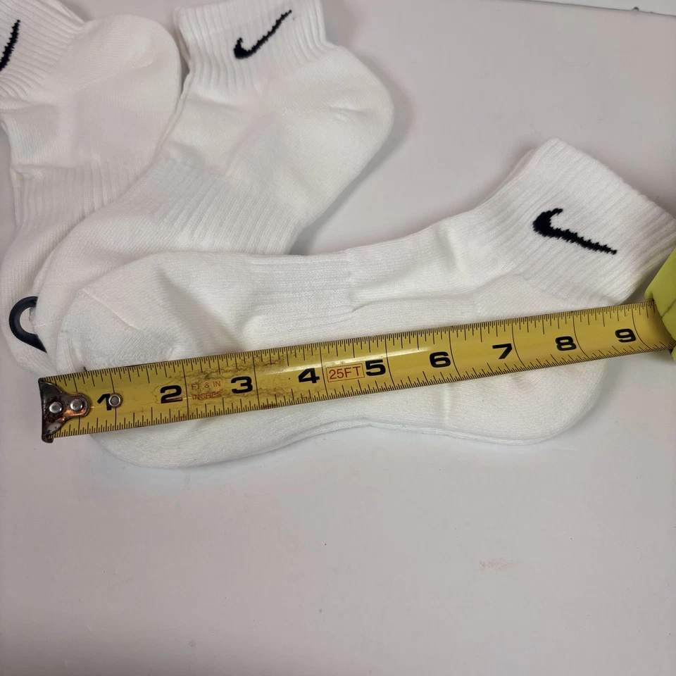 Lote de 6 pares de calcetines Nike blanco cojín extra rosa naranja amarillo grande Foto 3 de 3