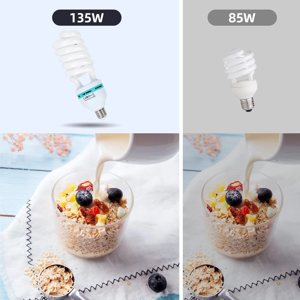 Softbox Lighting Kit 135W 5500K Daylight Studio Lights with Stands & Bulbs - Image 2 of 4