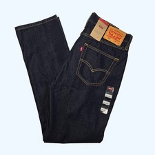 NEW Levis 514 Straight Fit Mens Dark Indigo Wash Denim Jeans 34x32