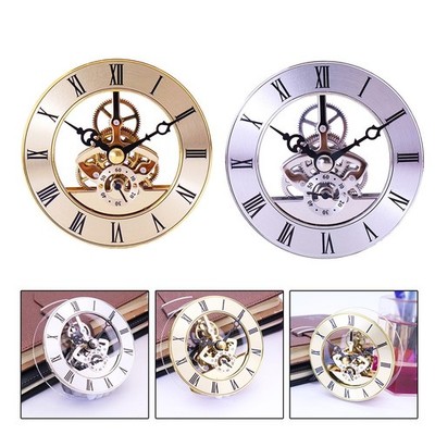 18) DIY Skeleton Clock Insert Roman Numbers 86mm Diameter Quartz Movement