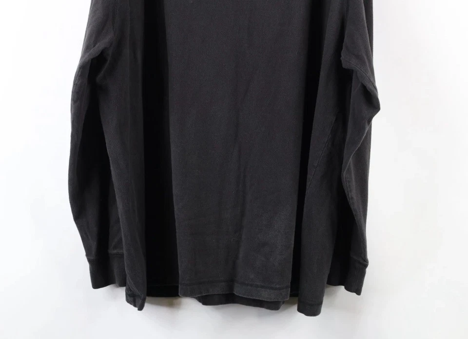 Camiseta Negra Vintage Años 90 Ralph Lauren Doble RL Para Hombres 2XL Desteñida Cuello Alto en Blanco Foto 4 de 4