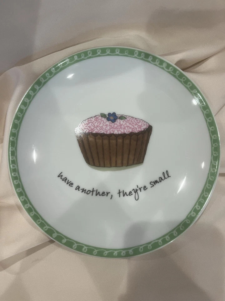 Juego de 4 platos para pasteles Boston Warehouse "Excusas de postre". Nancy Green 2002 Foto 3 de 4