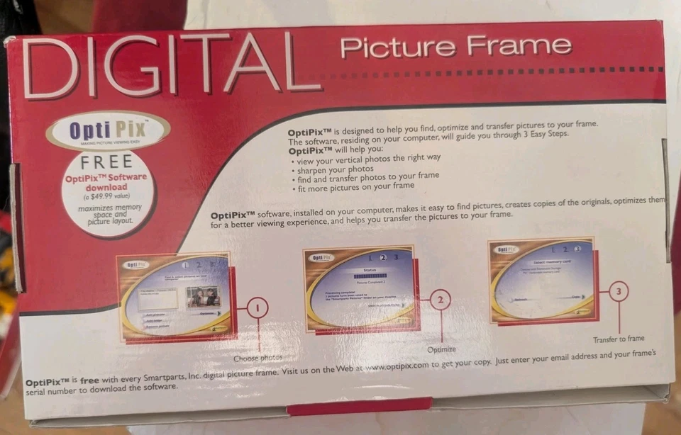 OptiPix SP70EWB 7" Digital Picture Frame Works - Image 2 of 4