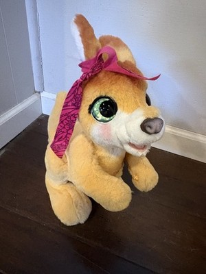 FurReal Friends Interactive Plush Kangaroo Toy with Pink Scarf
