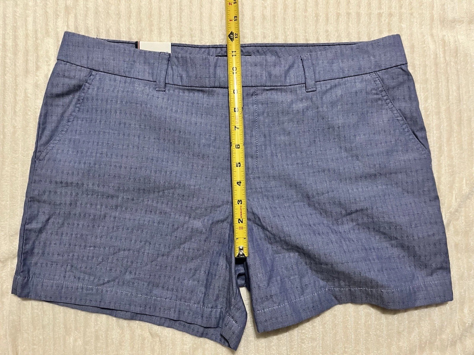 Tommy Hilfiger Women’s Chino Shorts Size 16 Blue Textured Cotton New thumbnail 11