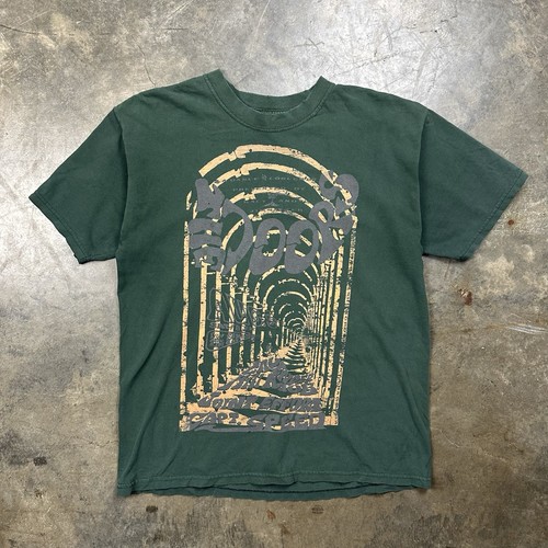 Vintage 90s Green The Doors Band Graphic Tee Mens Large T Shirt Rock Music USA - Image 1