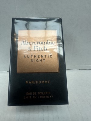 Abercrombie & Fitch AUTHENTIC NIGHT Homme Eau de Toilette - 3.4oz - NIB