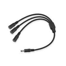 DC Power Y Splitter Cable 1 Male to 3 Female 5.5mm X 2.1mm for CCTV LED